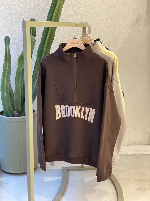 دورس نیم زیپ گل دوزی brookklyn